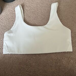 White Nike sports bra